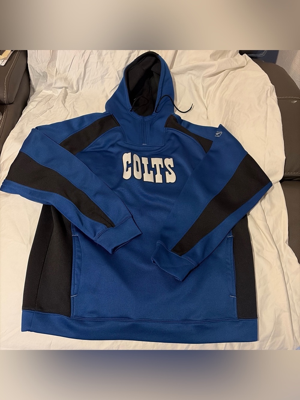 Reebok NFL Indianapolis Colts Hoodie Blue Pullover Men’s XL